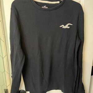 Vintage Hollister Men's Black Long Sleeve Shirt size medium